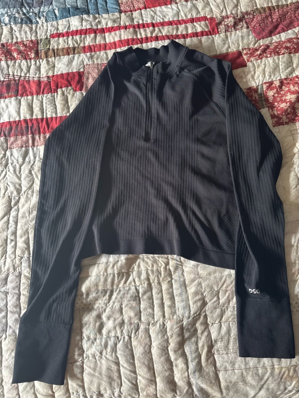 DSG (2 SET SOLD TOGETHER!) Black & blue Ribbed Long-Sleeve Muscle Tee